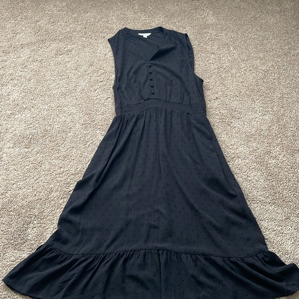 Black midi dress